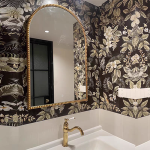 <span class=keywords><strong>Miroir</strong></span> mural de salle de bain à LED intelligent de style rétro français américain ovale moderne avec <span class=keywords><strong>miroir</strong></span> de maquillage suspendu éclairé au design arqué - Product Image 2