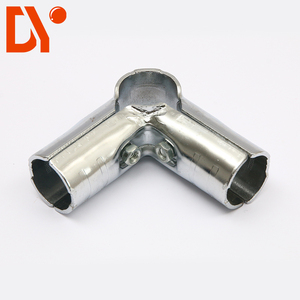 Connettori per Tubi Metallici Cromati HJ-2C Spessore 2,3mm per Tubi <span class=keywords><strong>Lean</strong></span> OD 28mm Sistema di Scaffalature per Magazzino - Product Image 1
