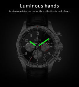 Orologio da Polso Cronografo di Lusso Akires per Uomo con Cinturino in Pelle Resistente all'Acqua 10ATM per Uso Business o Casual - Product Image 3