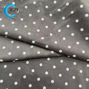 Tessuto di velluto a coste stampato a pois di cotone 100% di alta qualità all'ingrosso personalizzato per t-shirt - Product Image 5