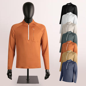 Maglietta sportiva da donna <span class=keywords><strong>a</strong></span> mezza Zip ad asciugatura rapida da uomo abbigliamento sportivo per Fitness all'aperto per ciclismo stampata alla moda per - Product Image 6