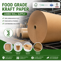 Papier kraft alimentaire de qualité alimentaire 30 g/m², glacé à la machine, surface lisse, brillant, pour l'emballage de sandwichs, de hamburgers et de pains
