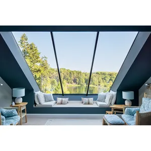 中国制造铝框固定天窗屋顶窗，带三重钢化玻璃