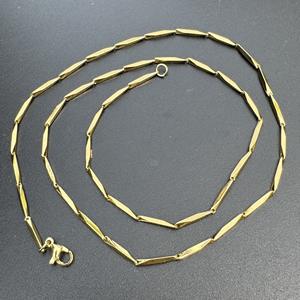 قلادة ضيقة نسائية عصرية 18 قيراط مملوءة بالذهب من الفولاذ المقاوم للصدأ سلسلة ثعبان متعرجة مسطحة لحفلات الزفاف والخطوبة هدية مجوهرات - Product Image 6