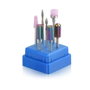 7pcs Nail Drill Bits für Acrylic Nails, Professional Tungsten Carbide 3/32 Little Nail Drill Bit Set
