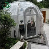 360 °   Dôme transparent en polycarbonate pour glamping, chambre à ciel étoilé, igloo en polycarbonate avec revêtement UV380 pour hôtel et complexe hôtelier
