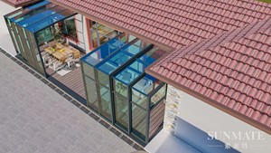 <span class=keywords><strong>Kit</strong></span> de véranda rétractable en aluminium 4 saisons, enclos de piscine coulissant en verre <span class=keywords><strong>sur</strong></span> <span class=keywords><strong>mesure</strong></span>, solarium de patio, maison en verre pour piscine - Product Image 5