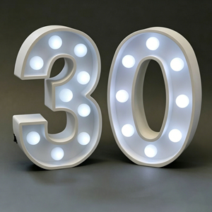 <b>LED</b> Marquee Number 30 <b>Light</b> Display Daylight White Indoor Decorative Lighting for Birthday Party Decoration - Product Image 2