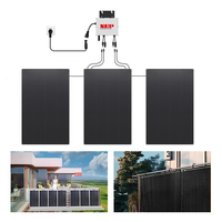 Kit Sistem Tenaga Surya Balkon Rumah 600W yang Dapat Disesuaikan, Panel Surya Silikon Monokristalin 200W MPPT, Pemantauan Wifi, Aplikasi Smartphone
