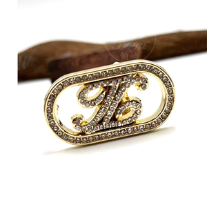 फैशन डिजाइनर बैग कस्टम 40 मिमी डी कास्टिंग गैंडा नाम लेबल स्टिकर भ्रूण के लिए खाली पत्र प्लेट लोगो - Product Image 5