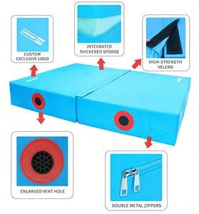 Colchoneta <span class=keywords><strong>de</strong></span> Aterrizaje Umax <span class=keywords><strong>de</strong></span> PVC y Cuero, Plegable, Fácil <span class=keywords><strong>de</strong></span> Guardar, para Entrenamiento <span class=keywords><strong>de</strong></span> Gimnasia - Product Image 4