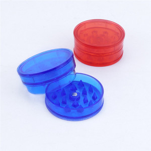 Wholesale Smoking Accessories Herb Grinder New Colorful Plastic Tobacco Grinder 40mm/60mm 3 Part Plastic Grinders - Product Image 2