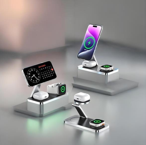 2026 Wireless Charging Station 3 in 1 Fast Max Charging Charger Stand Foldable Wireless Charging Station Wholesale Discount