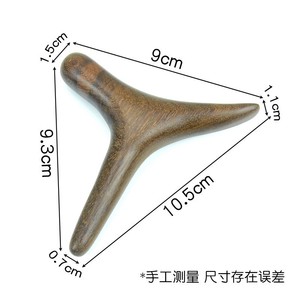 Bâton d'acupression triangulaire en bois de santal doré, outil de massage pour la relaxation des pieds et du corps - Product Image 2