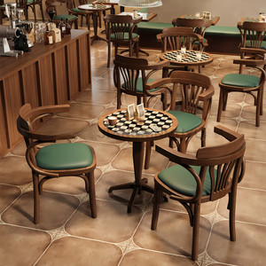 Fauteuil en <span class=keywords><strong>bois</strong></span> courbé rétro en <span class=keywords><strong>rotin</strong></span> tressé rembourré, avec coussin vert à motif à carreaux, pour table de restaurant, idéal pour la restauration légère, vente en gros - Product Image 2