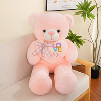 Ours en peluche géant sur mesure, taille humaine, lesté, « Je t'aime », jouet en peluche pour la Saint-Valentin