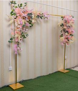 <span class=keywords><strong>2023</strong></span> nouveau mariage arc carré métal brillant plaqué or arc toile de fond support scène rectangulaire fleur support décoration - Product Image 3