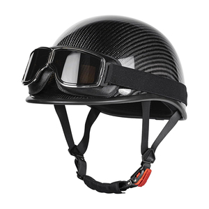 Casco de Motocicleta Abierto de Fibra de Carbono Negro Mate Estilo Vintage, Certificado DOT para Conducción en <span class=keywords><strong>Calle</strong></span>, Venta al Por Mayor de Fábrica - Product Image 2