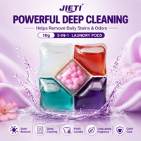 Échantillon Gratuit JIETI 10gX100 Capsules de Lessive Parfumées aux Fruits 5-en-1 à Dissolution Rapide OEM ODM Fournisseur en Gros