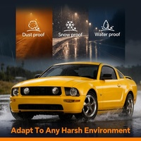 Phare compatible avec Ford Mustang 2005-2009, halogène, côté conducteur gauche, lentille transparente, boîtier transparent, réflecteur transparent, phares de pare-chocs