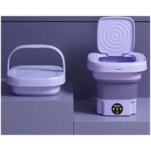 Elektrikli Mini katlanabilir çamaşır makinesi Mini çamaşır makinesi kurutma ile taşınabilir