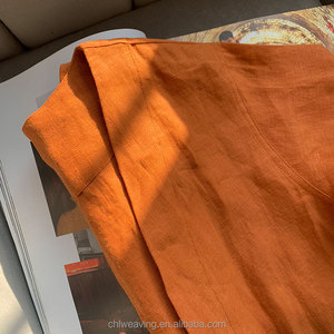 Yüksek kaliteli yıkanmış % 100% saf keten boxy en cepler ile basit rahat tarzı - Product Image 6