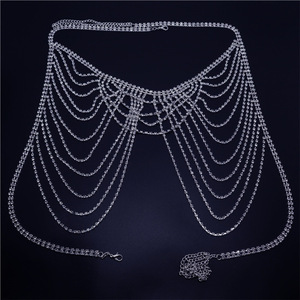 Ayers-Cadena de sujetador de plata para mujer, cadena de cristal sexy para bikini, 2452 - Product Image 4
