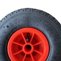 Roue pneumatique en caoutchouc 260x85 3.00-4, pneu gonflable pour chariot à main