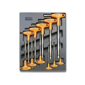 Assortment of 11 Beta T50 hexagon <b>key</b> wrenches in rigid ABS thermoformed tray - Product Image 1