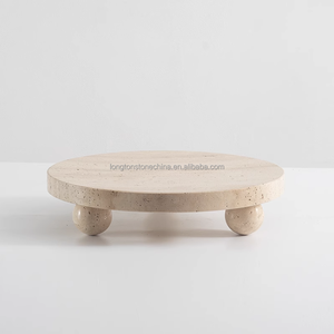 Bandeja de Servicio Personalizada Natural, Color Beige, Negro, Blanco, Fruta, Caramelo, Postre, Plato de Almacenamiento, Mármol Nodic, Bandeja de Travertino - Product Image 6