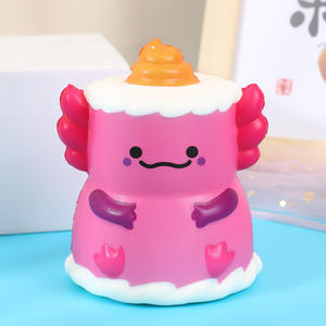 Juguete Antiestrés Creativo de Rebote Lento, Lindo Juguete Sensorial para Apretar con la Mano, Juguete para Aliviar el Estrés, Salamandra Axolotl - Product Image 2