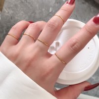 Meistverkaufte Damen 0,5mm Schlichte Goldringe Größe 3-10 Stapelringe Mädchen Schlichte Dünne Silber/Gold Edelstahl Wasserdichte Ringe