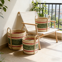 Panier de rangement multifonctionnel en maïs doux, écologique et moderne, fait à la main