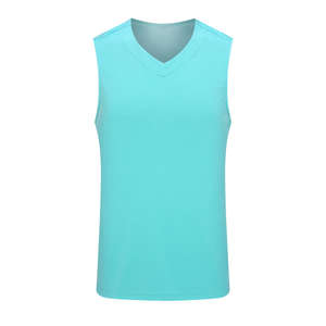 Chaleco de baloncesto de equipo con cuello en V de malla ajustable de secado rápido transpirable personalizado al por mayor - Product Image 5