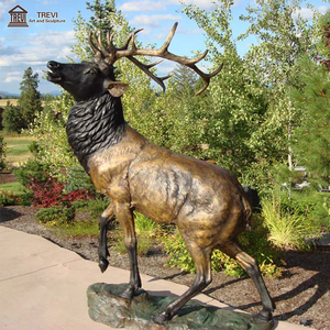 Tượng Điêu Khắc Hươu Đen Bằng Đồng Kích Thước Thực Tế Theo Phong Cách Châu Âu Tượng Hươu Trời Rơi - Product Image 5