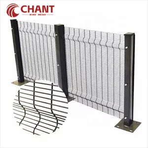 4mm Diameter Anti-Climb Security Fence 358 PVC-Coated Metal Frame for Prisons Farms Driveways Fence Posts
