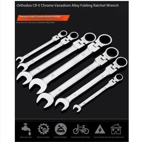 طقم مفتاح ربط بسقاطة مزدوجة الاستخدام بـ 72 سنًا مكون من 8 قطع - Product Image 3