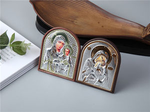 Ortodoks simgeler dini hatıra alüminyum alaşım kabartma dini dekorasyon özelleştirme İsa Santa Maria - Product Image 3