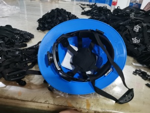 マイナーズファイアヘルメットHDPE素材ヘッドランプスクリーンと革バックル付きハンド保護 - Product Image 3