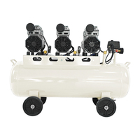 Compresseur d'air industriel à trois moteurs haute puissance en gros, 70L 980W*3, sans huile, 190L/min, piston portable pour 220V AC pour mine