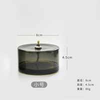 Lampe à huile cylindrique en verre borosilicate, décoration d'intérieur européenne, porte-bougies, lanternes, pots à bougies