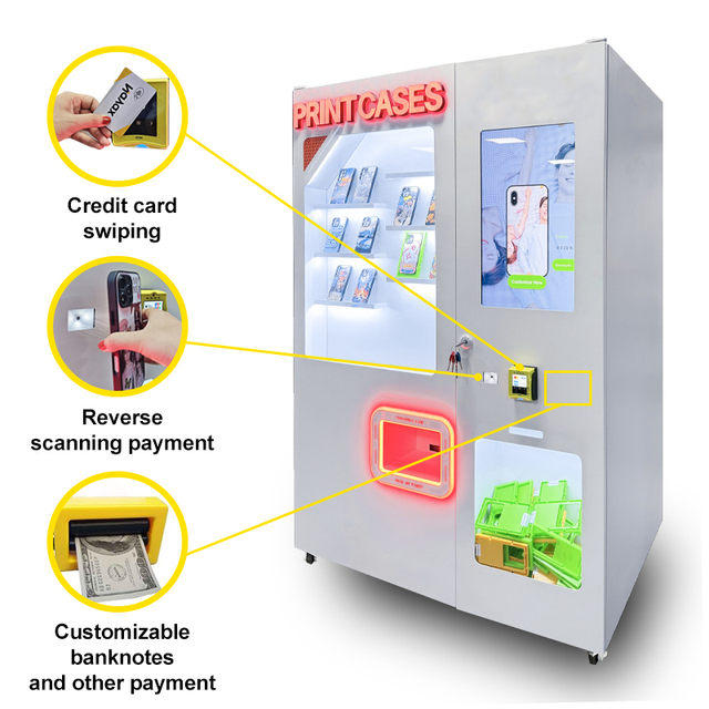 Automatic Phone Case Printing Kiosk DIY Custom Cover Vending Machine With Cashless Payment and Cloud Management System