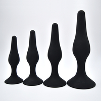 Ensemble de 4 Plugs Anaux en Silicone Abres Culo Analplug pour Hommes/Femmes, Masseur de Prostate, 100% Étanche