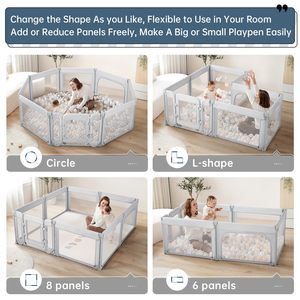 Moderno box in legno per bambini pieghevole portatile per interni esterni box box con serratura di sicurezza per bambini giochi e soggiorno uso - Product Image 3