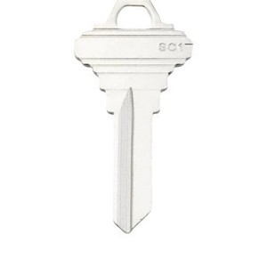 Clé vierge Sc1, longueur 2,0 po/52 mm, lame 1,06 po/27 mm, largeur 0,24 po/6,7 mm, usage civil - Product Image 4