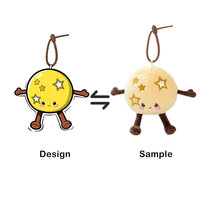 Porte-clés en peluche personnalisé en coton PP super doux avec doublure en maille, thème Logo Fun Planet Space Sci-Fi Terre/Lune/Vénus/Soleil/Saturne, anti-stress