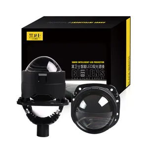 SANVI lensa proyektor LED S8 BI 2.5 inci, lampu depan mobil pemotong datar 45W 5500K, sistem pencahayaan otomatis suku cadang sepeda motor