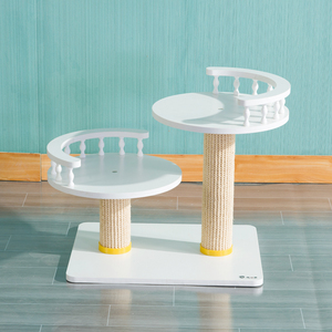 Mainan hewan peliharaan kucing Aksesori keren kucing tiang pohon cakar kayu besar mewah kucing Sisal pohon dinding penggaruk - Product Image 6