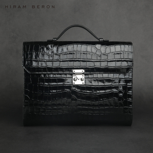 Hiram Beron イタリア製 ラップトップ ポートフォリオ バッグ デザイナー ブリーフケース メンズ レザー 卸売・OEM対応 - Product Image 6