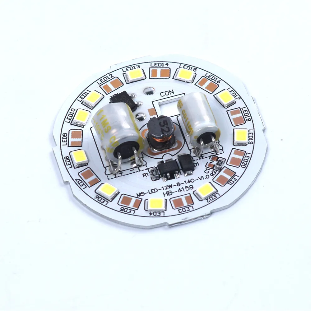 9w LED DOB AC 모듈 플라스틱 전구 led pcb 어셈블리 연결 220v 직접 고전압 dob led 모듈